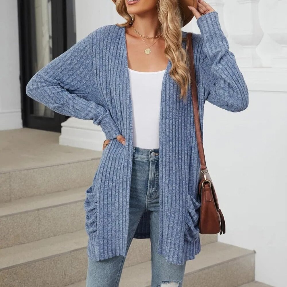 Women's Lightweight Oversized Long Sleeve Cardigan Sweater - Casual & Fashionabl